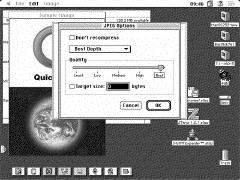 jpeg compression setting screen