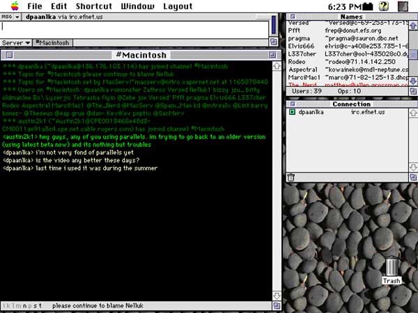 MacIRC running on System 7